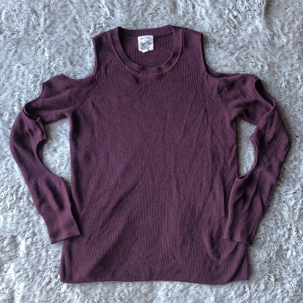 Hippie Rose Cold Shoulder Long Sleeve Top